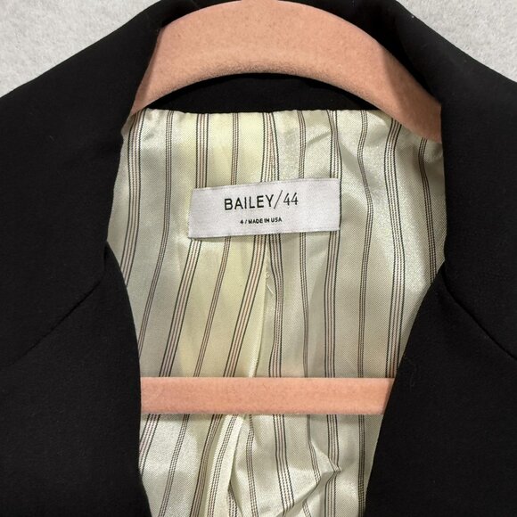 Bailey 44 Blazer Womens 4 Black Single Button Lined Career Stretch Jacket USA - Picture 3 of 11